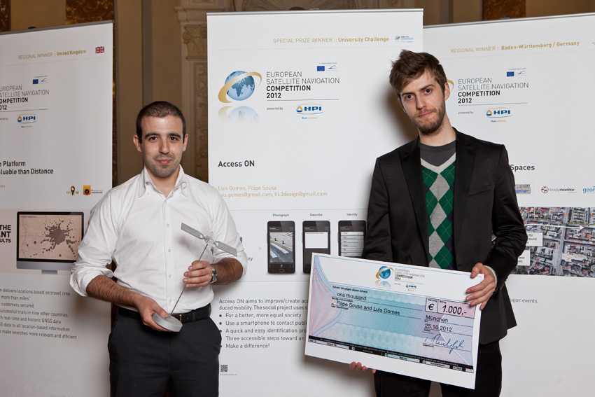 The 2012 University Challenge winners: Filipe Sousa and Luis Gomes. © ESNC