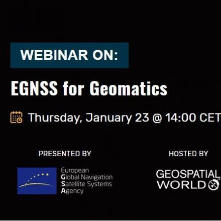 The webinar will cover everything EGNSS has to offer for geomatics.