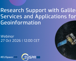 Webinar Galileo Services and Applications for Geoinformation in collaboration with EGU and IAG
